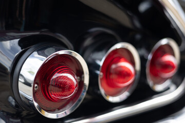 taillight of a black car