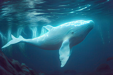 Obraz premium whale in the sea