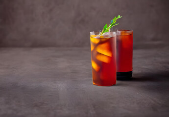 cocktail with ice tea