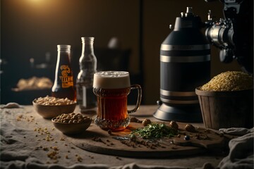 Fototapeta premium Beer, Generative AI, Illustration