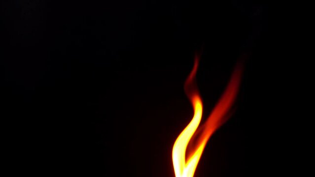 Fire and flame. Fire on a black background.