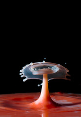 movement of water drops colliding with each other