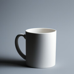 the white mug on gray background 3d-rendering
