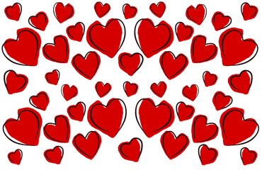 Fototapeta na wymiar Valentines day hearts texture Images 