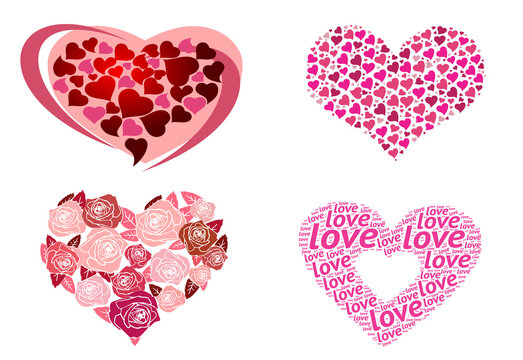 various heart images for Valentine's Day 
