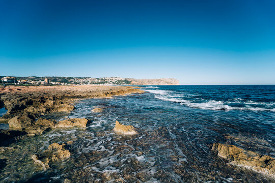 Rocky beach of Xabia Alicante, Spain