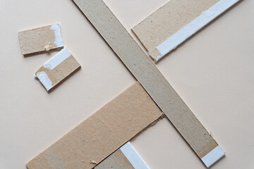 background with grungy millboard pieces and paper