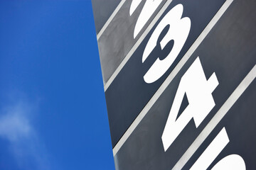 Numbers on a scoreboard.