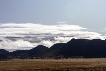 mountains and clouds