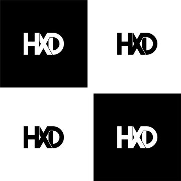 hxd initial letter monogram logo design set