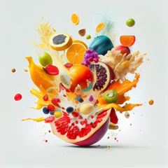Fotobehang An explosion of fruit © August