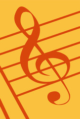 illustration vector graphic of music notes perfect for posters, pamphlets, wall hangings, decorations, designs, wallpapers, backgrounds, and cards
