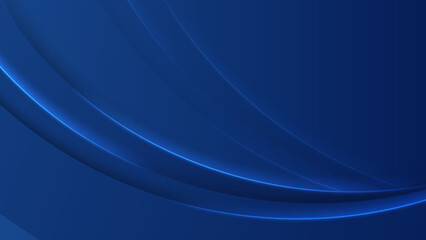 Naklejka premium Abstract dark blue 3d background with abstract science futuristic energy technology concept. Digital image of light rays, stripes lines with light, speed and motion blur over dark tech background