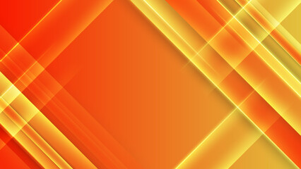 Abstract minimal 3d orange and yellow gradient background. Abstract science futuristic energy technology concept. Digital image of light rays, stripes lines with light, speed and motion shapes