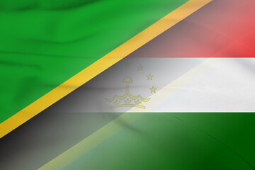 Tanzania and Tajikistan official flag international contract TJK TZA