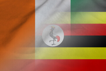 Ivory Coast and Uganda official flag international negotiation UGA CIV