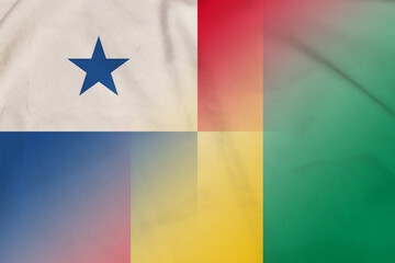 Panama and Guinea national flag transborder contract GIN PAN