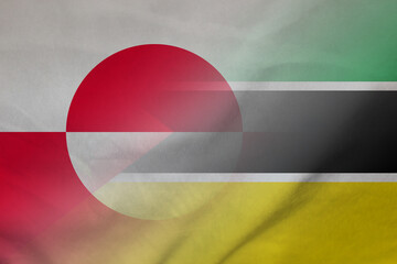 Greenland and Mozambique official flag transborder contract MOZ GRL