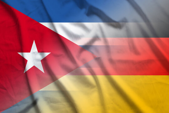 Cuba and Germany national flag international contract DEU CUB