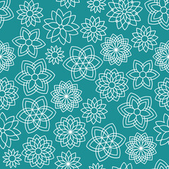 Grafische Blumen Rapport