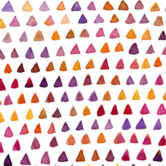 Seamless hand painted watercolor pattern with triangles, abstract loose watercolor background 600 dpi png graphic resources for web, wrapping paper 