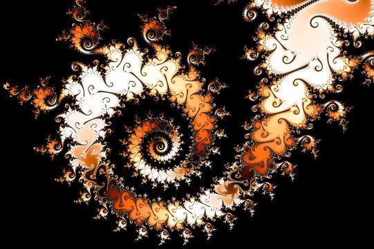 The infinite mathematical mandelbrot set fractal - artwork background.