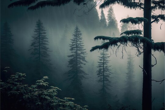Foggy Forest Generative AI
