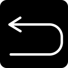 Solid Arrow, Undo icon