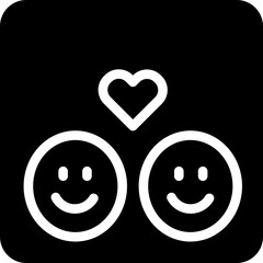 Solid Smiley Heart icon