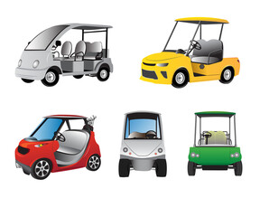 Collection of new golf carts