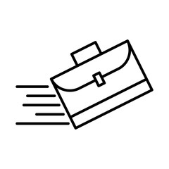 Rush Business People Icons with black outline style