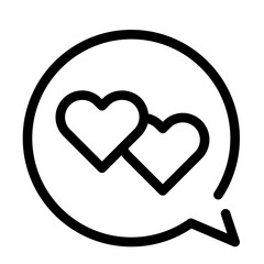 message chat heart icon