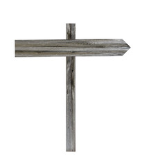 Wooden Old signpost. Arrow road sign, decrepit wood, ancient board. png