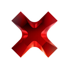Cross sign glossy realistic, red crosshair. Circle icon, isolated. Png