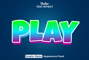 text effect play with graphic style and editable.