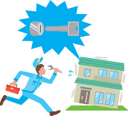 鍵のトラブルでかけつける