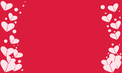 Valentine's Day background.happy valentine's day background design with romantic heart shape elements.for Greeting cards, banners, posters etc 