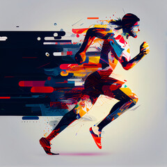 Runner, athlete running, speed
