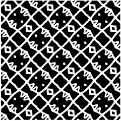 Vector pattern in geometric ornamental style. Black and white color.Seamless pattern.