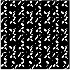 Vector pattern in geometric ornamental style. Black and white color.Seamless pattern.