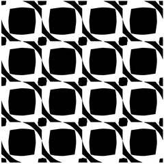 Vector pattern in geometric ornamental style. Black and white color.Seamless pattern.