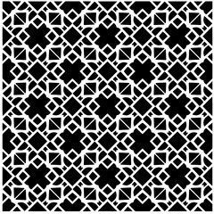 Vector pattern in geometric ornamental style. Black and white color.Seamless pattern.