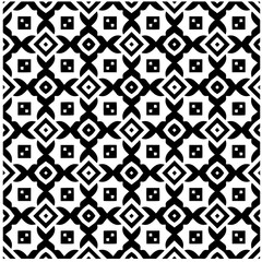 Vector pattern in geometric ornamental style. Black and white color.Seamless pattern.