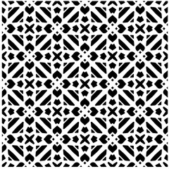 Vector pattern in geometric ornamental style. Black and white color.Seamless pattern.