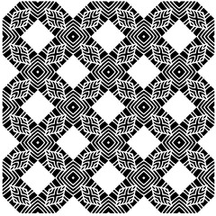 Vector pattern in geometric ornamental style. Black and white color.Seamless pattern.
