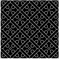 Vector pattern in geometric ornamental style. Black and white color.Seamless pattern.
