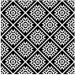 Vector pattern in geometric ornamental style. Black and white color.Seamless pattern.
