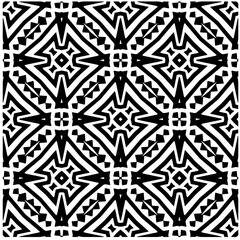 Vector pattern in geometric ornamental style. Black and white color.Seamless pattern.