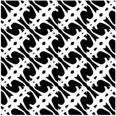 Vector pattern in geometric ornamental style. Black and white color.Seamless pattern.