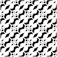Vector pattern in geometric ornamental style. Black and white color.Seamless pattern.